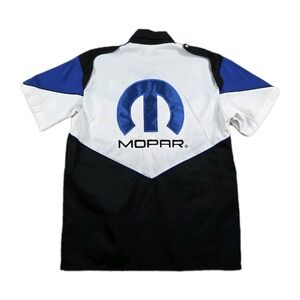 Vintage Mopar Shirt Mens Medium Speed Zone Race Gear Button Up‎ Embroidered